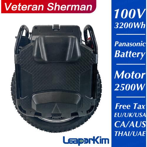 2021 LeaperKim Veteran Sherman Electric Unicycle 100.8V 3200WH Monowheel 2500W Off-road 20-inch NCR18650GA Panasonic