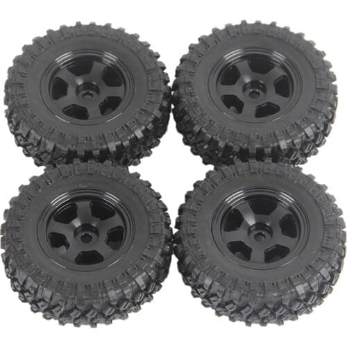 4PCS Metal Beadlock Wheel Rims Tires Tyre Set for XIAOMI JIMNY 1/16 RC Crawler Car Upgrade Parts Accessories