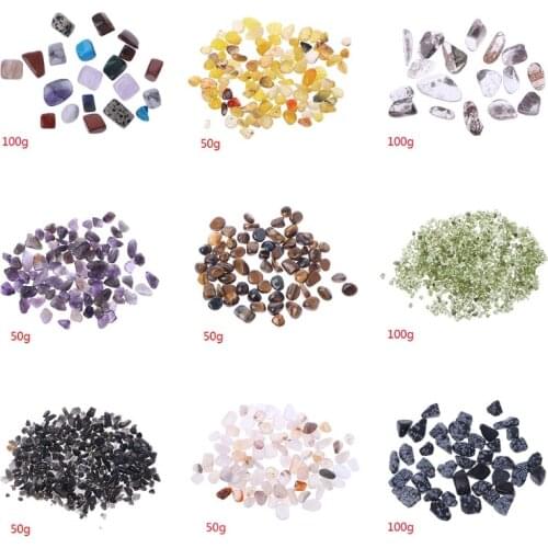 50g Natural Black Tourmaline Crystal Stones Gravel Polished Aquarium Plant Decor D0AC