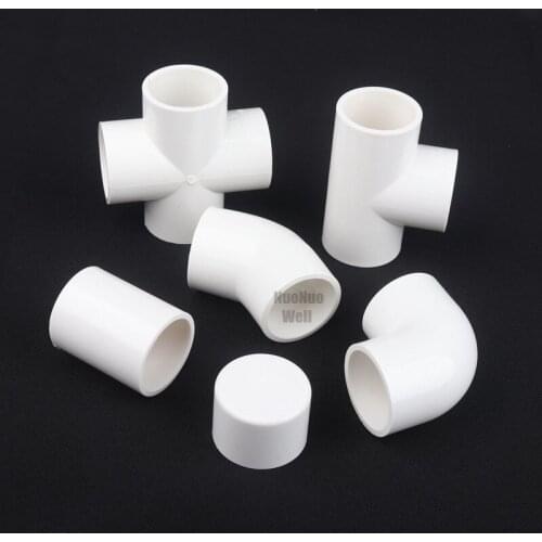 8pcs/lot 32mm White PVC Joint Agriculture Greenhouse Garden Irrigation Water Connectors Industry Water Supply Pipes Fittings