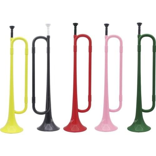 B Flat Bugle Cavalry Trumpet Environmentally Friendly Plastic with Mouthpiece for Band School Student