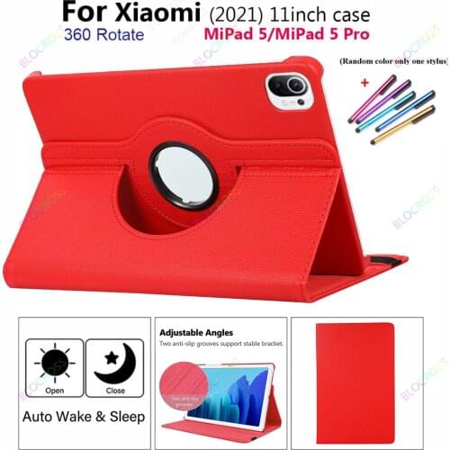 Tablet Case for Xiaomi Mi Pad 5 Pro Case 11" 360 Rotating Leather Stand Cover for MiPad 5 Case Capa Funda for MiPad 5Pro 5G +Pen