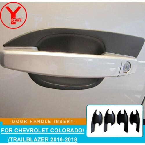 Black side door handle insert For chevrolet trailblazer colorado holden 2016 2017 2018 car styling accessories 2017 2018 YCSUNZ