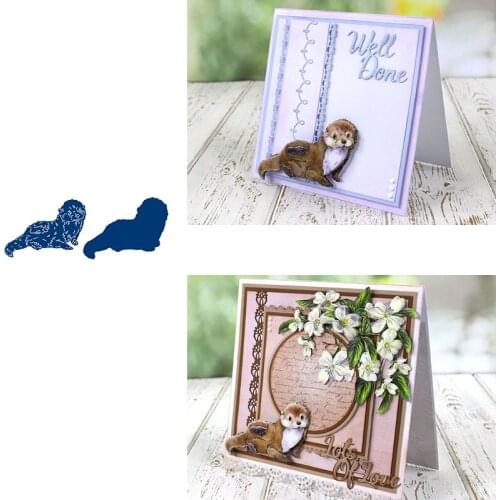 Baby Otter Metal Cutting Dies for DIY Scrapbooking Crafts Dies Cut Stencils Maker Photo Album Template Handmade Decoration