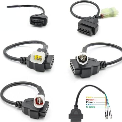 For Motorcycle OBD2 Connector For YAMAHA 3pin 4pin 6pin HONDA/KTM/SUZUKI/DUCADI/KAWASAKI/BENELLI OBD Extension Connector cable