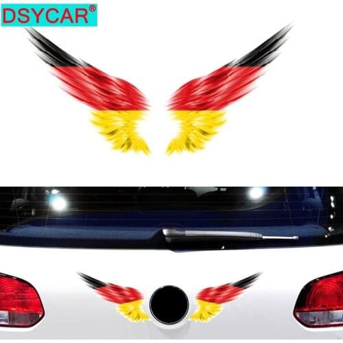 DSYCAR 1set Wing Car Auto Body Sticker Reflective Self-Adhesive Side Truck Graphics Decals American flag England German Flag