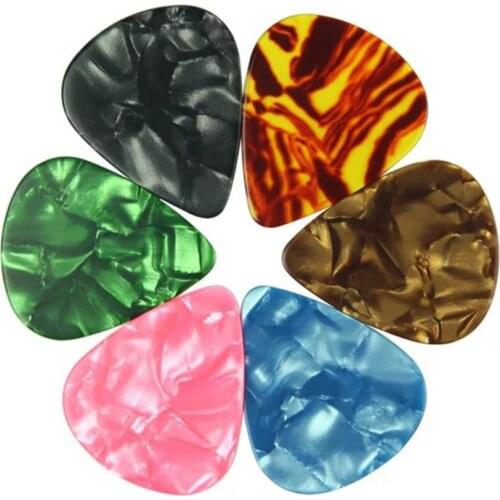 50 Guitar Picks 1 Box Case Acoustic Electric Bass Pic Guitar Accessories 094C