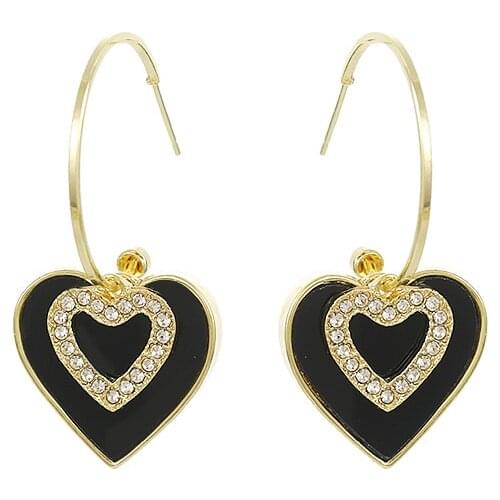 New Fashion Jewelry Earrings Heart-shaped Crystal Simple Statement Earrings Earrings Earrings Female Earrings For Women
