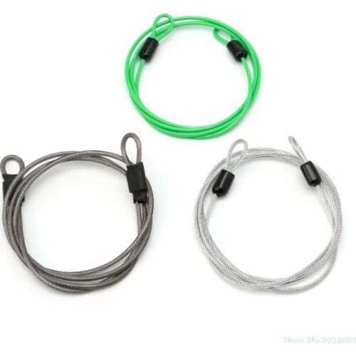 New 3Color 100cm x 2mm Cycling Sport Security Loop Cable Lock Bikes Bicycle Scooter U-Lock Drop Ship