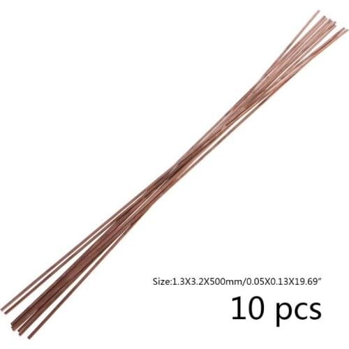 10pcs 1.2X3.2X500mm Flat Silver Electrode Low Temperature Phosphor Copper Welding Rods HL201 Selffluxing Brazing Alloy and 51BD