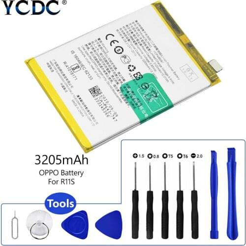 New Rplacement Phone battery 3205mAh BLP643 for Oppo R11S cellphone Lithium Li-ion Battery Bateria With Repair Tools Kit