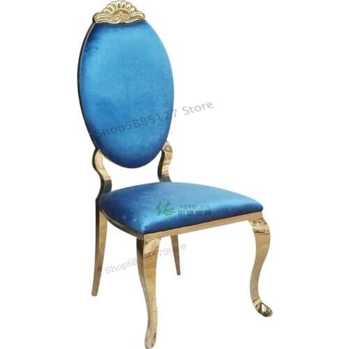 Customized Modern Stainless Steel Dining Chair Simple Home Metal Dining Chair Fashion Creative Golden Hotel Restaurant Dining Ch
