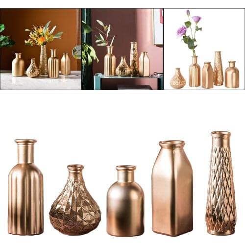 Glass Flower Vase Elegant Decorative Modern Hydroponic Floral Vase for Home Decor, Wedding, Housewarming Gift