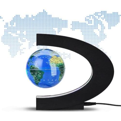 LED Globe Magnetic Floating globe Geography Levitating Rotating Night Lamp World Map School Office Supply Home Decor Free Ship