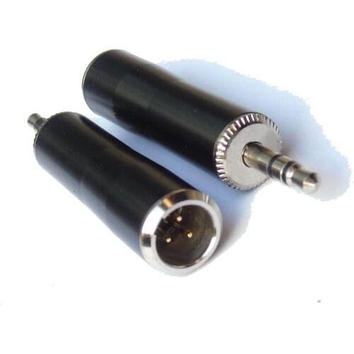 High quality 2pcs/lot 3.5mm 1/8" stereo male to Mini xlr male audio connector Adapter