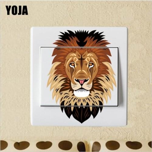 YOJA Distinctive Beast Brave Lion Switch Wall Sticker Room Decor Beautiful Colored Cool 14ss0084