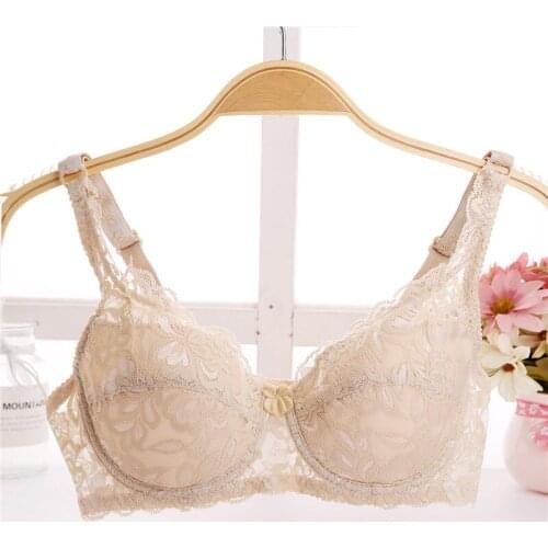 Women Push Up Bra B Cup Women Double Lace Push Up Bras Plus Size Padded Bras for Women Underwire Sexy Bras for Girls Gather