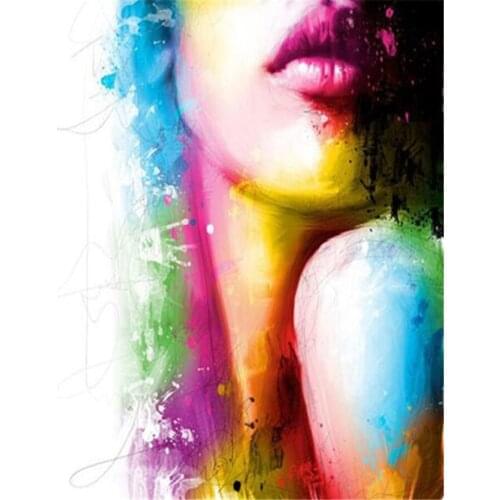 Womens art of coloured drawing Square/Round Diamond Painting Cross Stitch Diamond Embroidery Diamond Mosaic Christmas decor