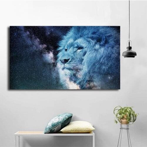 Starry Sky Lion Animal Diy Diamond Painting Cross Stitch Kits Full Mosaic Embroidery Sale Living Room Wedding DecorationZP-2107