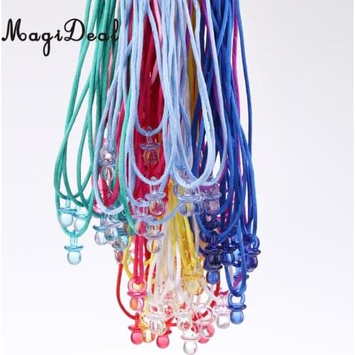 10pcs Mini Novelty Pacifier Necklaces Game Prizes Gifts Baby Shower Favors