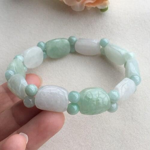 100% Burma stone handmade carving longevity turtle bracelet fashion jewelry gift