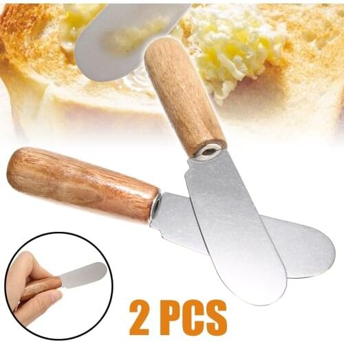 2pcs Stainless Steel Cheese Butter Spatula Cream Sandwich Cheese Slicer Knife 10cm Mini Home Kitchen Cheese Cutter Spatula Tool