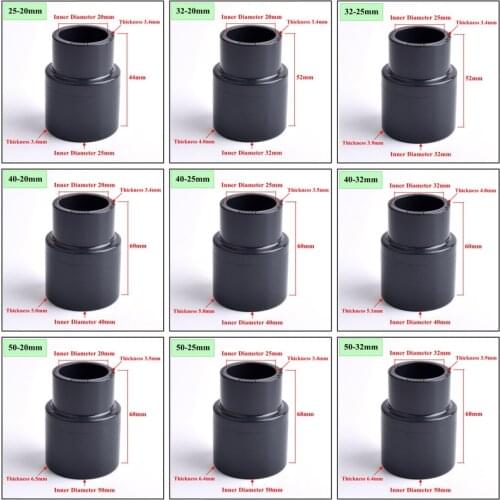 Big Size 50/63mm UPVC Pipe Reducing Straight Connector Irrigation System Hydroponics Frame Aquarium Fish Tank Socket Joint