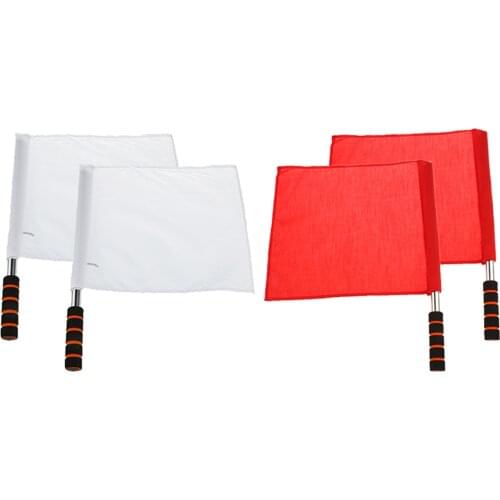 4pcs Nylon Small Referee Flag Volleyball Soccer Football Rugby Hockey Banner Pennant Accessories