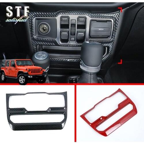 ABS Interior Door Window Buttons Panel Cover Trim For Jeep Wrangler JL 2018 2019