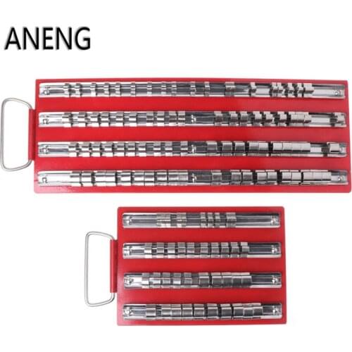 ANENG 80pcs/40pcs Socket Tray Rack 1/4", 3/8", 1/2" inch Snap Rail Tool Set Organizer