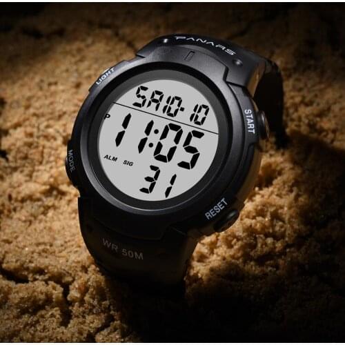 RGTOPONE New Digital Clock Multi-function Mountaineering Outdoor Sport Waterproof Electronic Watch Luminous Alarm Mens watches