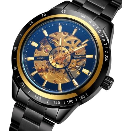 FORSINING 2020 Top Style Mens Watches Stainless Steel Design Relogio Masculino Waterproof Male Watches