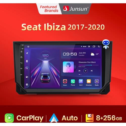 Junsun V1 pro Android 10 For Seat Ibiza 2017 - 2020 Car Radio Multimedia Video Players Android Auto CarPlay 2 din dvd