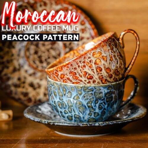 250ml Ceramic Latte Coffee Cup and Saucer Becomes Creative Starry Sky Cup Breakfast Milk Drinking Cup Spoon Taza Home Drinkware