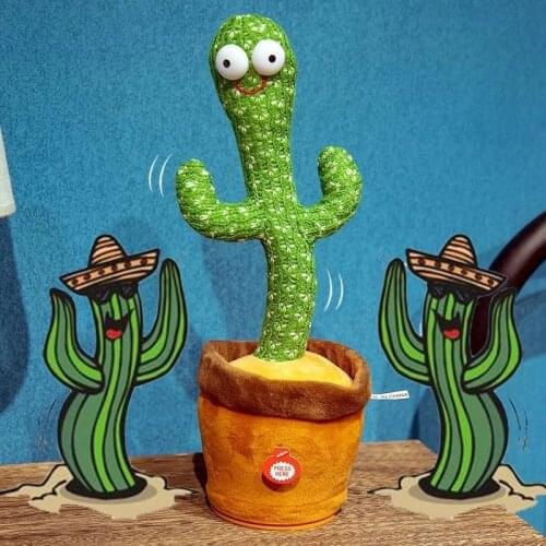 Lovely Talking Toy Dancing Cactus Doll Speak Talk Sound Record Repeat Toy Kawaii Cactus Toys Children Kids Education Toy Gift