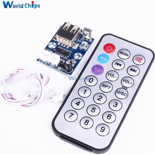 12V Mini WAV MP3 Decoder Board Lossless Decoding Module Two Channel Output For Music Audio Player USB Sound Card Remote Control