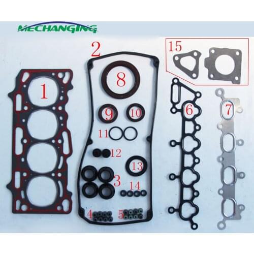 For MITSUBISHI COLT CEDIA LANCER 1.3 4G13 Automotive engine overhaul Gasket Full Set Engine Gasket Set MD978013 MD978236