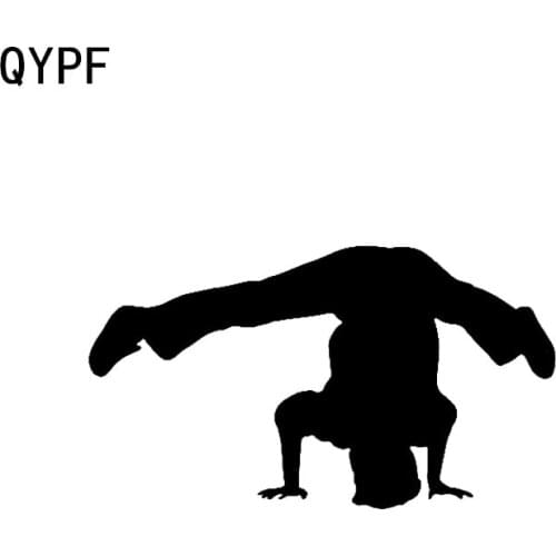QYPF 10.9*6.2 Interesting Aerobic Exercise Break Dance Sports Decor Car Sticker Decals Vinyl Silhouette C16-2217