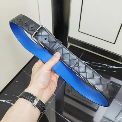 2021 High Quality Belts New Brand Luxury Designer Belt Male Braided Cow Skin Waist Strap Fashion Casual Jeans Buckle Waistban