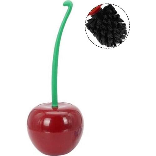 Cherry Toilet Brush Plastic Set Fashion Thick Brush Head Non-slip Handle Strong Detergency ABS PP Material Brush