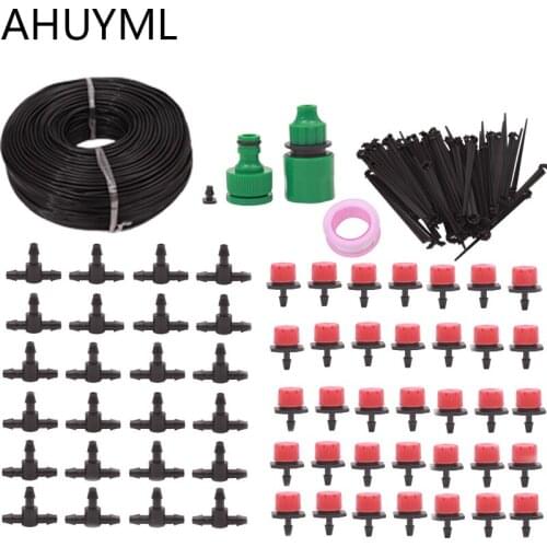 20M Garden DIY Automatic Watering Micro Drip Irrigation System Garden Self Watering Kits with Adjustable Dripper Villa Watering