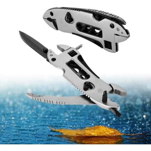 Fold Multi Tool Knife Repair Adjust Gear Multipurpose Multifunctional Spanner Outdoor Survive Camp Screwdriver Wrench Jaw Plier