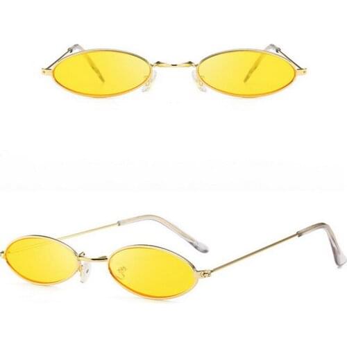 Classic Small Oval Ocean Mirror Sunglasses For Women Men Brand Designer outdoor Eyewear Shades Ladies Alloy Sun Glasses UV400