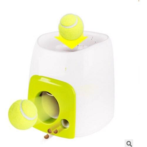 Pet Dog Tennis Reward Machine Toy Cats Pet Ball IQ Game Training Toy for Dog Elastic Tennis Ball for Indoors Outdoors