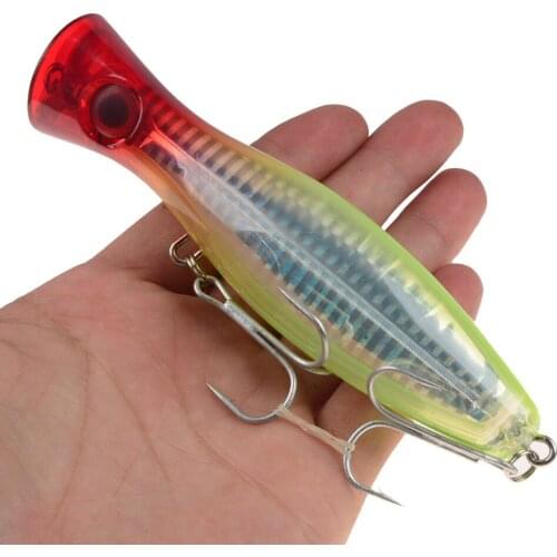 YUZI 12.5cm 40g Popper Aritificial Baits Hard Crank baits Sea Fishing Big Minnow Fishing Lure Topwater Fishing Wobblers