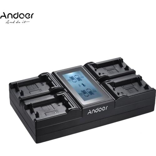 Andoer NP-FW50 NPFW50 4-Channel Digital Camera Battery Charger for Sony a7 a7R a7sII a7II a6500 A6300 a7RII NEX Series