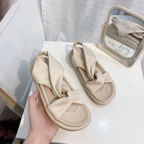2021 Sandals Comfort Shoes for Women Summer Heels Clogs Wedge All-Match Muffins shoe Suit Female Beige New Girls Gladiator