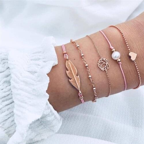Charm Bracelets for Women Vintage Bead Bracelet Friendship Bracelets Bohemian Femme Snap Button Jewelry Gifts Pulseras