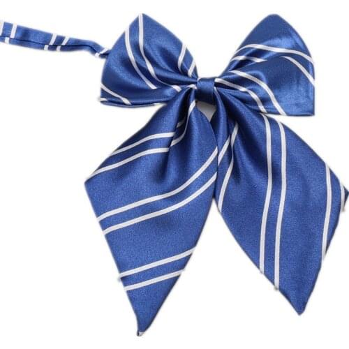 HOOYI Print Women bowtie Business butterfly Stripe Plaid Polyester Office Bow Ties