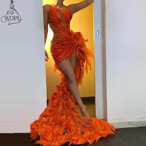 2020 Sexy Cutout Orange Prom Dresses Couture Sheer High Low Jewel Neck Sleeveless Pageant Event Party Gowns Long Evening Dress